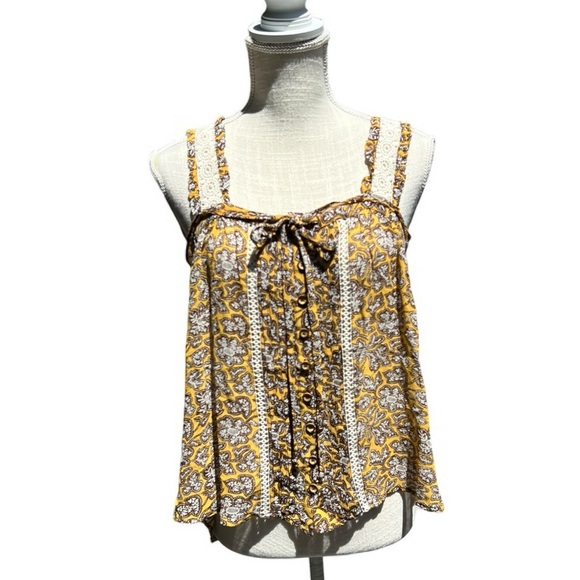 🌻NEW w/tags Anthropologie Bardot Crochet Tank Blouse US Size 8 - Picture 4 of 14